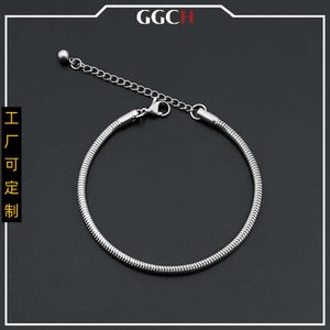 GGCH Titanium Round Bracelet, Stainless Steel Snake Bone Chain, Women's Slim, Simple And Fashionable Hot Selling Jewelry