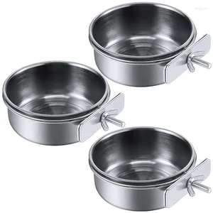 Other Bird Supplies 9-Piece Feeder Cup Stainless Steel Parrot Animal Cage Water Food Bowl S