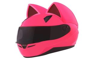 Motosiklet Kaskları Kask Nitrinos Marka Kedi Kulakları Otomobil Yarışı Antifog Tam Yüz Kişilik Tasarımı CAPACETE CASCO5278352