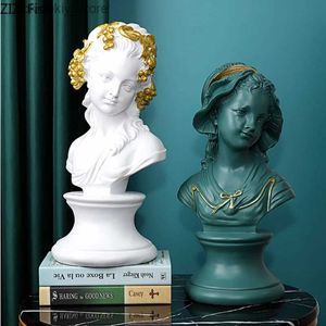 Artes e artesanato Retro Resina Fiure estátua IRL Sculpture Simulation Country IRL Ornamentos de decoração em casa Modern Home Craft Furnishinsl2447