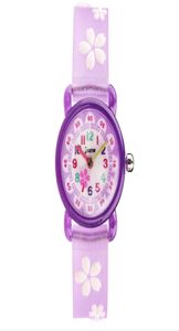 Jnew Brand Quartz Childrens Watch Loverly Cartoon Boys Girls Studenten sehen Silikonband Süßigkeiten Farbe Armbanduhren Süßes Childre1420024