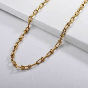 Designer Brand Fried Twist Twist Chain T New Gold U Titanium Chain Watch Cingle Collana