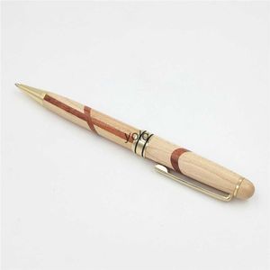 Ballpoint Pens Wooden Ball Point Pen Technology Student Bi shi Prezent H240407