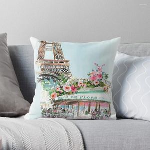 Kudde Paris Cafe Eiffel Tower Throw Luxury Case Custom Po Rectangular Cover