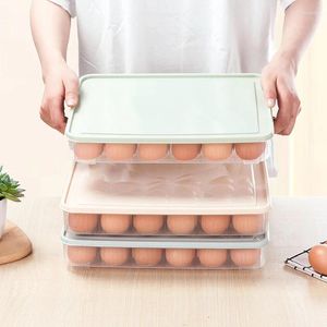 Bottiglie di stoccaggio Grids box uova box portatile da picnic da campeggio contenitore con coperchio per frigorifero da cucina vassoio di plastica