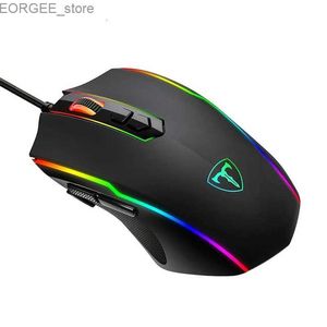 Ratos usb wired gaming mouse 1600 dpi 6-button mudo mause retroilumado jogador profissional mouses ergonomic laptop mouse y240407