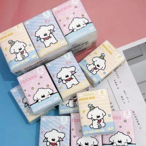 Tissue 18 Packs of Cartoon Handkerchiefs Students Portable Small Packs of Facial Tissues Toilet Paper Napkins Can Be Wet Water 3 Ply