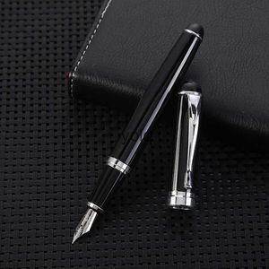 Fountain Pens New Black Business Metal Pen Laser Company Signature Student Practice Office文房具H240423