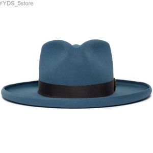 ワイドブリム帽子バケツウールフェデラ帽子ユニセックスアダルトファッショントリルビー人気のあるヘッドウェアメンズレディースNZ353 YQ240407