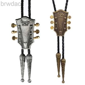 Bolo Krawatten Metall Bolo Krawatte für männliche Karnevale Krawatte Gitarre Anhänger Krawatte für Hemd 240407