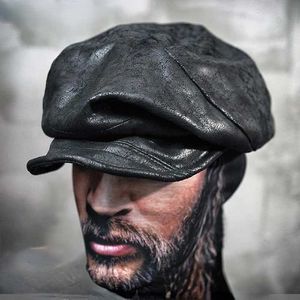 Stingy Brim Hats Retro mens beret adjustable pleats casual fashion designer octagonal hat handmade womens Q240403