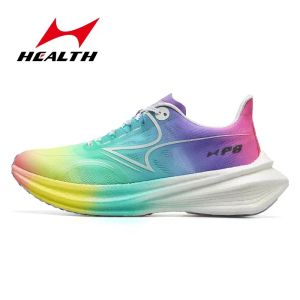 Shoes Health Men Professional Marathon Shoes Wet Ground Antiskid Carbon Plate Ultra Light Speed Running Training Sneakers