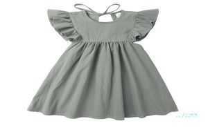 Симпатичная одежда для детской дизайнерская одежда одежда для девочек летние девочки твердый цвет детские детские юбки 2 цветные платье принцессы c2825995