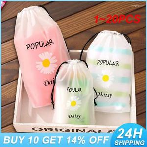 Storage Bags 1-20PCS Travel Cosmetic Bag Anti-dust Transparent Shoe Eco Portable