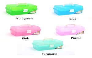 Storage box Clear Plastic Multipurpose Portable Toolbox Handled Organizer Box Art Craft Supplies Cosmetics2065374