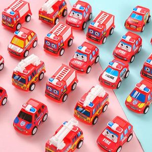 Party bevorzugt 10pcs Cartoon Fire Truck Back Car Toys for Kids Birthday Classroom Preise Karnevalsgeschenk Goodie Füllstoff Stuffers Stuffers