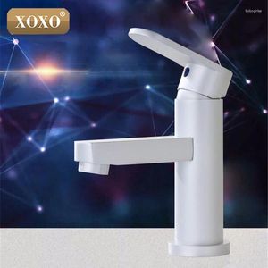 Torneiras de pia do banheiro Torneira da bacia XOXO Classic Classic Classic Space Aluminium Cold and Water Mixer Tap 87015