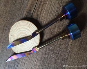 MOQ2PCS Rainbow Titanium Carb Cap narzędzie do beznamiętności tytanowe tytanowe ti gwóźdź 14 mm 18 mm tytanowe narzędzie do dyspozycji miecza z węglowodanami D7622475