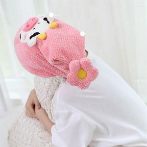 Towel Children Girl Bathroom Absorbent Quick-Drying Bath Thicker Shower Long Curly Hair Cap Microfiber Wisp Dry Head