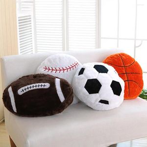 Kissenwurf Ultra weiche Begleiterschaft flauschiger Simulation Basketball Fußballform Sofa Kinderspielzeug für Ball Game Fan