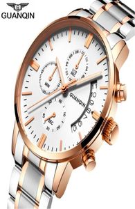 Relogio Masculino Mens Watches Top Brand Luxury Guanqin Chronograph Luminous ClockMen Sport Stainless Steel Quartz Wrist Watch6947217