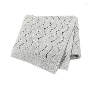 Blankets Born Baby 100 80cmKnitted Infant Kids Boys Girls Ultra-Soft Cotton Muslin Swaddle Wrap Stuff Toddler Comforter Sheet