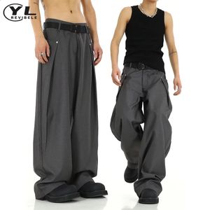 High Street Loose Suit Pant Man Spring Summer Ventilate Wide Leg Pants Woman Haruku Fashion Straight Casual Sport Trousers 240326