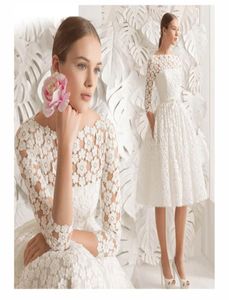 2018 Yeni Yaz Boho Beach Gelinlik 2017 Dantel Bohem Gelin Gowns Casamento Botat Boyun Kollu Diz Uzunluk Çöp De Mariag9253324