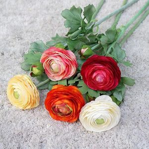 Dekorativa blommor attraktiv konstgjorda blommor Återanvändbara falska breda applikationer iögonfallande fin texturkonst Peony Handicraft