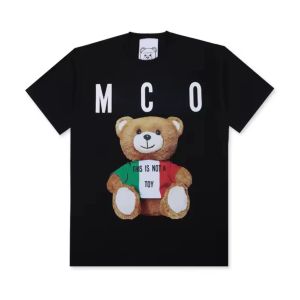 2024ssDesigner women's Top T-shirt Summer New T-shirt Pure cotton three-dimensional cartoon Bear luxury alphabet embroidery loose short sleeves for men and women