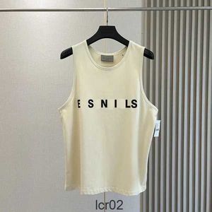 Tops cereno da uomo Sleeveless cotone Ess maglietta Designer Lettere stampate sexy Off di spalla Summer Casual Casual Cashing Sliose Gym Flitness traspirante S-XL .PDCB00