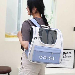 Cat Carriers Crates Houses New outdoor portable cat bag pet backpack breathable large capacity H240407