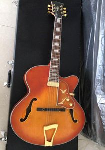 Todo novo na China CNBALD JAZZ ELECTRIC Guitar L5 Model es Semi Hollow em CS Sunburst 1806119383514