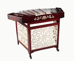 402 Dulcimer yangqin mogno instrumento de cordas chinesas Guzheng Guqin Profissional Percussion1496745