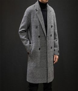 yasuguoji عرضة مزدوجة الصدر من الصوف الصوف overcoat الشتاء هوندستوث سترة الرجال انخفاض طوق معطف الرياح الصوفية 1756086