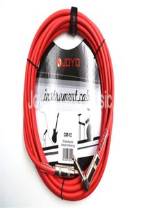 Joyo CM12 15ft 45m Skärmad mono 63mm Manlig Angled Metal Plug Electric Guitar Bass Tangentbord Kabelinstrument som ansluter Wire2985063