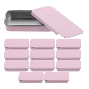 Geschenkverpackung 12 PCs Aufbewahrungsbox kleine Kisten Gummi Candy Metall Container Pocket Organizer Tinplate Container mit Deckel