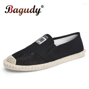 Sıradan Ayakkabı Bahar Yaz Men Canvas Kumaş Adam Sığ Moafers Rahat Nefes Alabilir Işık Yüksek Nitelikli Slip-On Daireler