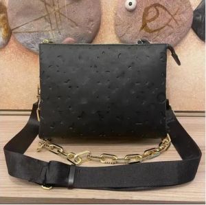 COUSSIN PU leather crossbody Bags Luxury Women's mens Designer purses tote Messenger wallets square handbags Embossed two shoulder straps Chain Bag