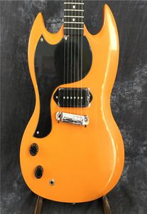 Högkvalitativ kinesisk elektrisk gitarr SG Left Hand Electric Guitar Yellow Paint Relic Guitar Custom Electric Guitar9599114
