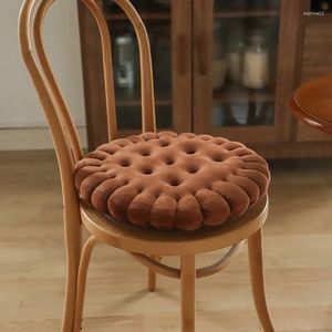 Cuscino vita reale forma del biscotto peluche sedia creativa seggiolone per auto -sedile cookie decorativo cookie tatami divano