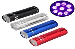 good Aluminium Mini Portable UV Ultra Violet Blacklight 9 LED Flashlight Torch Light9849516