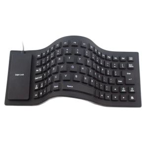 Tangentbord 85 Key Computer Keyboard Silicone Mute Soft Keyboard USB Wired Keyboard Portable Mini Laptop PC Folding Waterproof Keyboard