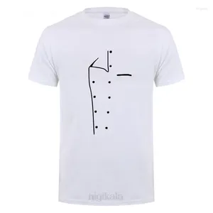 Мужские футболки T Cool Design Chef Kitchen Cooking Fashion Form Men Men Men Summer с короткой шеей с рубашкой с коротким рубашка