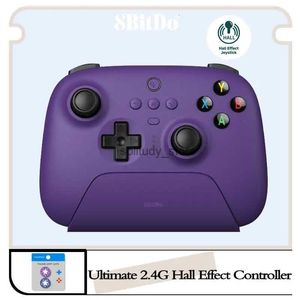 Oyun Denetleyicileri Joysticks 8bitdo Ultimate Kablosuz 2.4G Oyun Denetleyicisi Salon efektli 2.4G adaptörü Windows 10 11 Steam Android Ahududu Pi Q240407