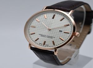 40mm ultratin Dial Two Needle Quartz Leather Belt Mens Watches Auto Date Men Dress Designer Titta på hela billiga gåvor Män Wris7777156