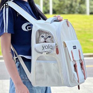 Cat Carriers Crates Houses Jiehang Bag Carrying Pet Backpack Double Shoulder Book Large Capacity Dog Space Module Outside Nest H240407