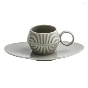 Coppa Saucer Ceramica espresso Piccola tazza e piattino set per la casa semplice colazione da caffè europeo