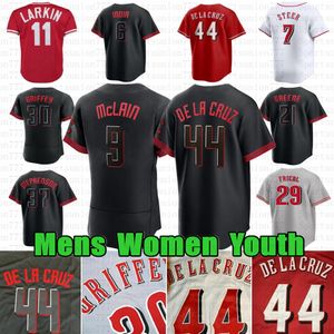 44 Elly de la Cruz 야구 저지 Ken Griffey Jonathan India Hunter Greene Johnny 벤치 Tyler Stephenson Jake Fraley Spencer Steer Joe Morgan Will Joey Votto