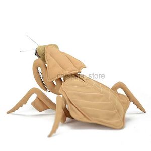 Filmer TV PLUSH TOY LIFELIKE DEAD LEAF MANTIS PLUSH Toy Real Life Soft Insect Deroplatys Lobata Mantids fyllda djur Toy Doll presenter 240407